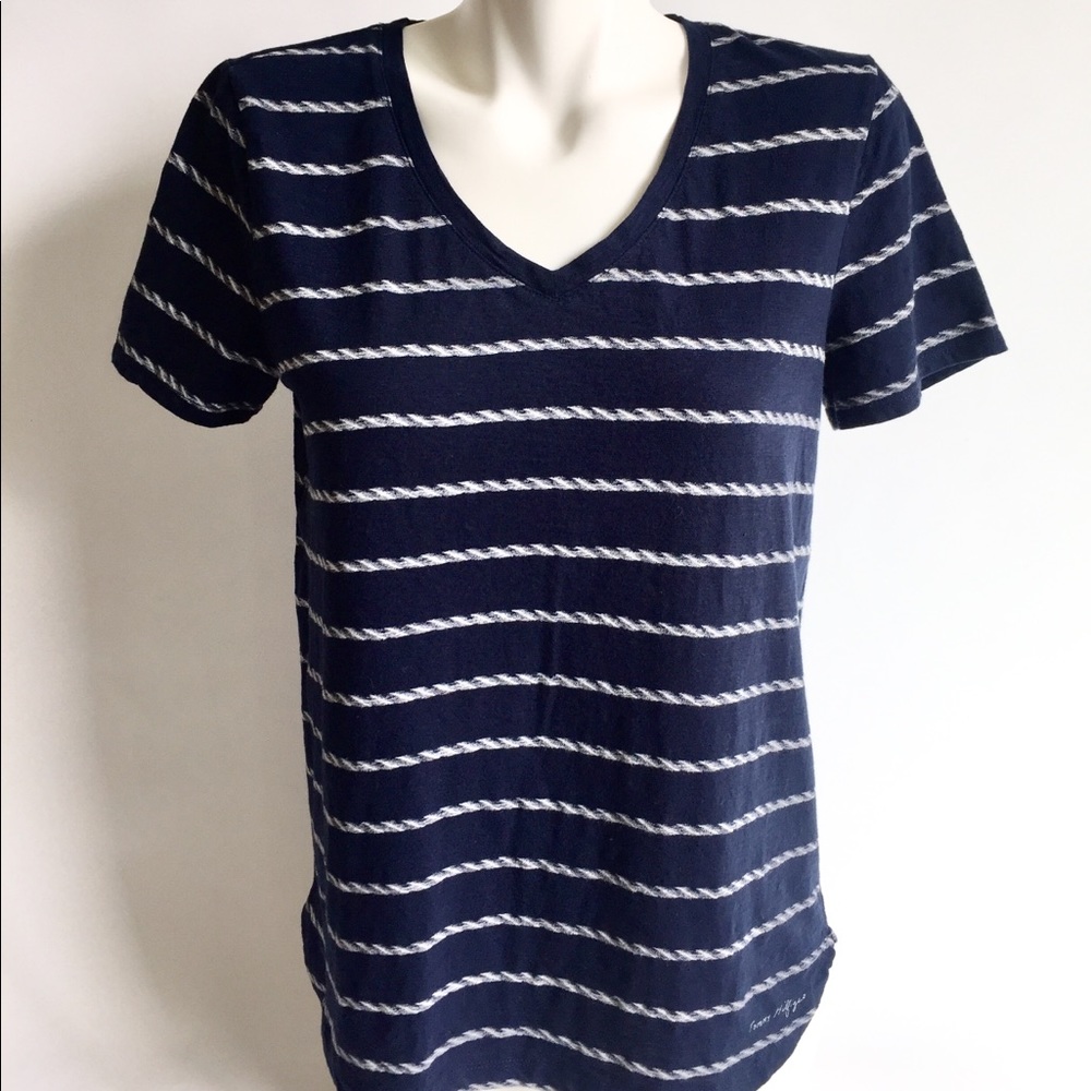 New Tommy Hilfiger Navy Cotton T-Shirt size M